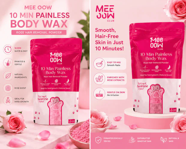 4-in-1 Rose Wax Powder Hair Removal Mask for Women & Men