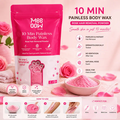4-in-1 Rose Wax Powder Hair Removal Mask for Women & Men
