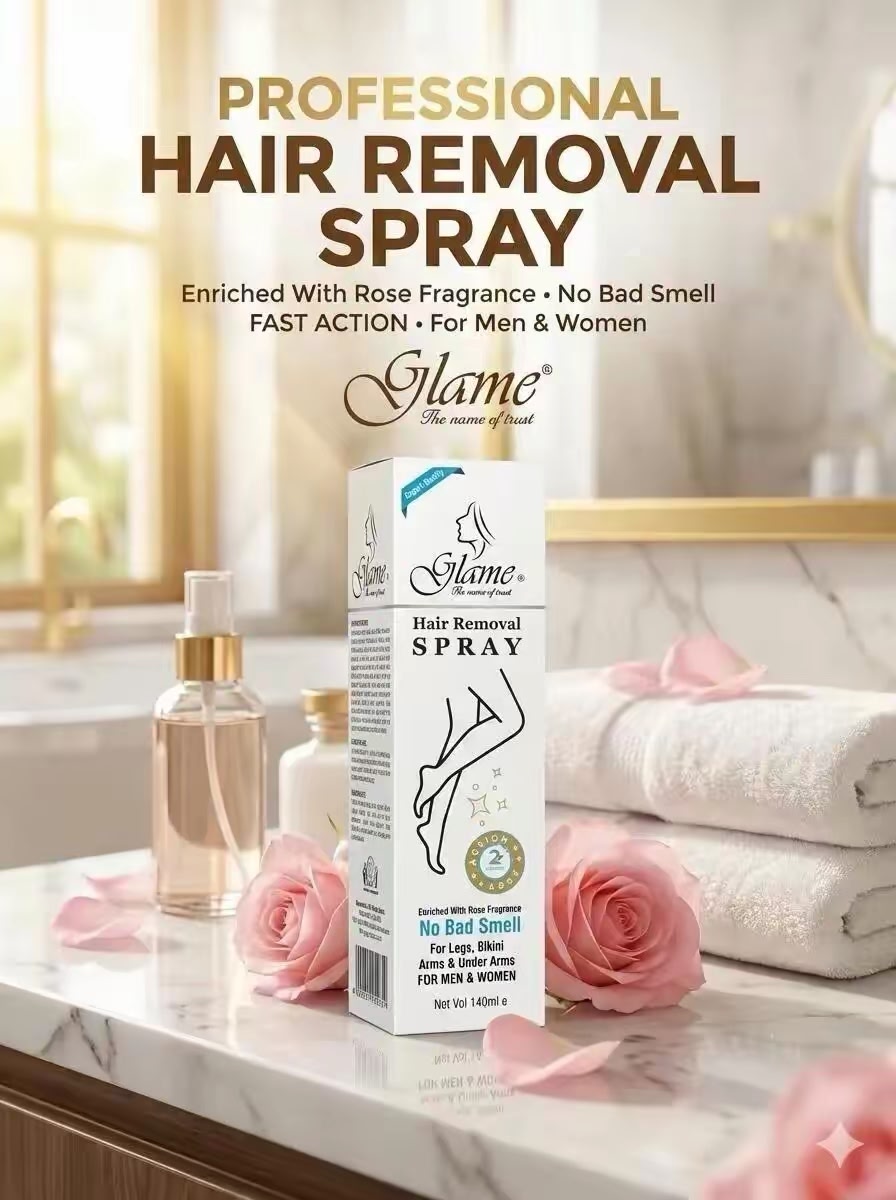 Glame Hair Removal Spray for Men & Women