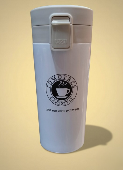 Hot & Cold Stainless Steel Vacuum Flask – 380ml | Double Wall Insulated Water Bottle | Leakproof Coffee & Tea Thermos Travel Mug (random Color)